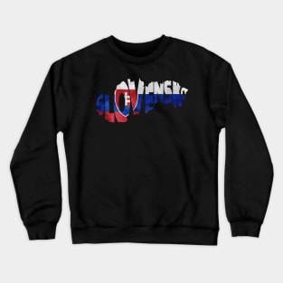 Slovakia Typo Map Crewneck Sweatshirt